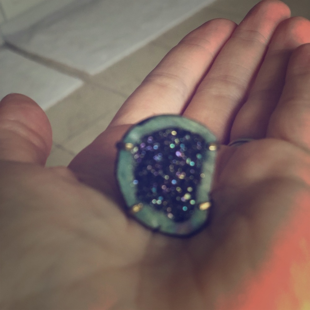 Beautiful Sparkly Gem Rock Ring - image 1